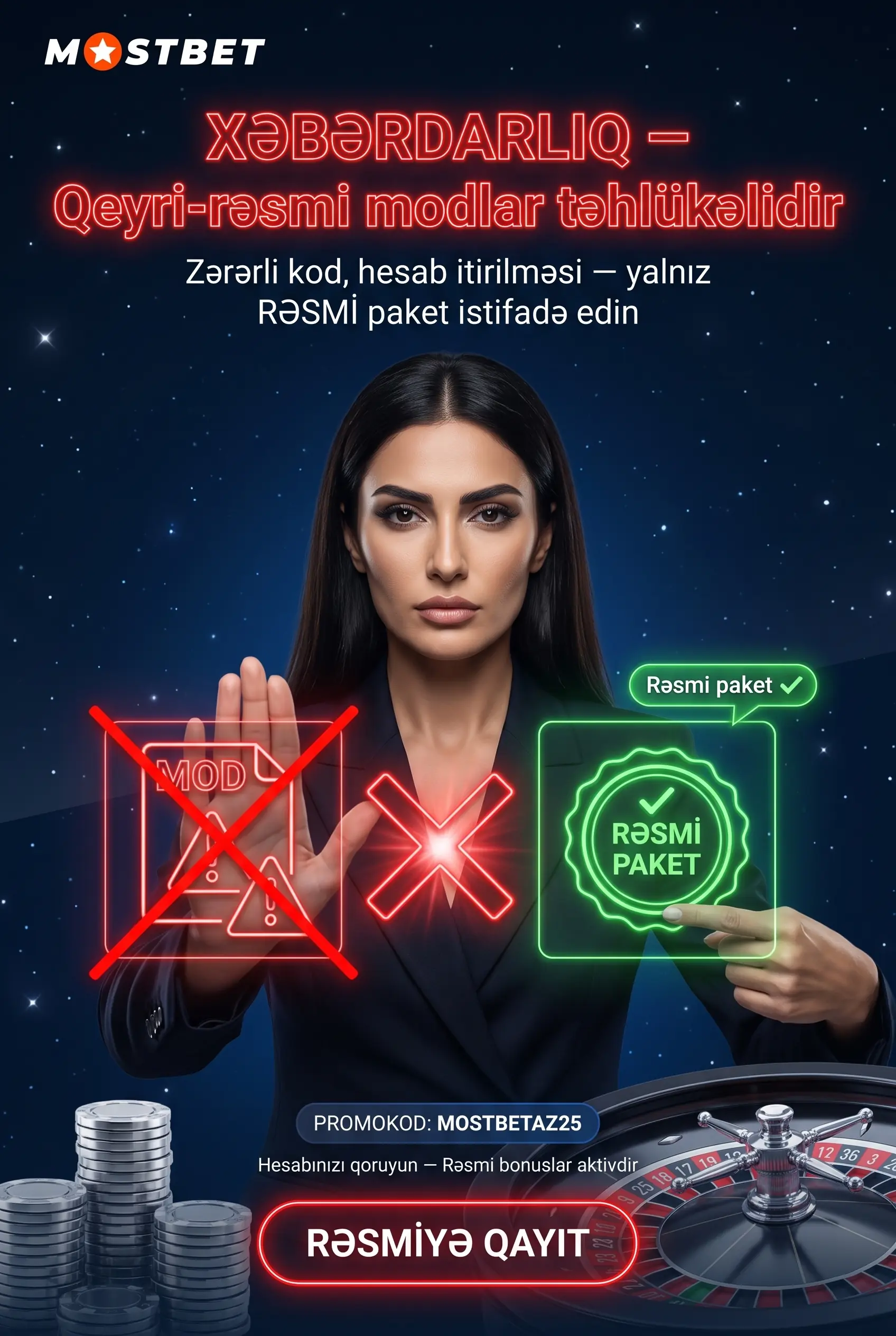 Qeyri-rəsmi mod faylları barədə xəbərdarlıq
