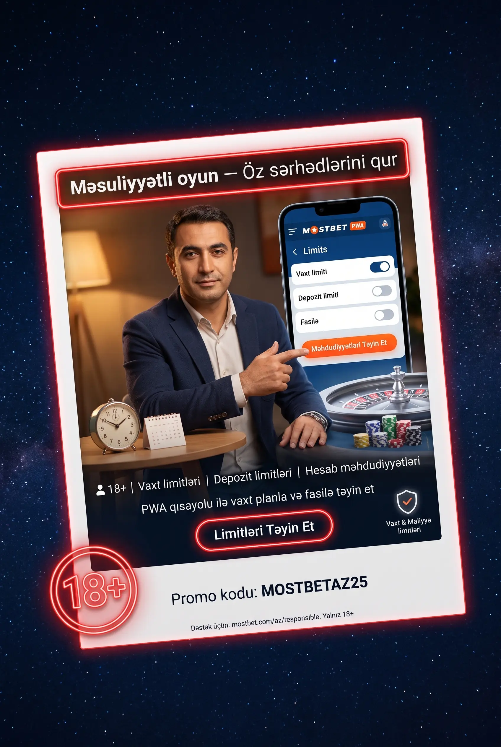 Oyun məhdudiyyətləri Responsible Gaming
